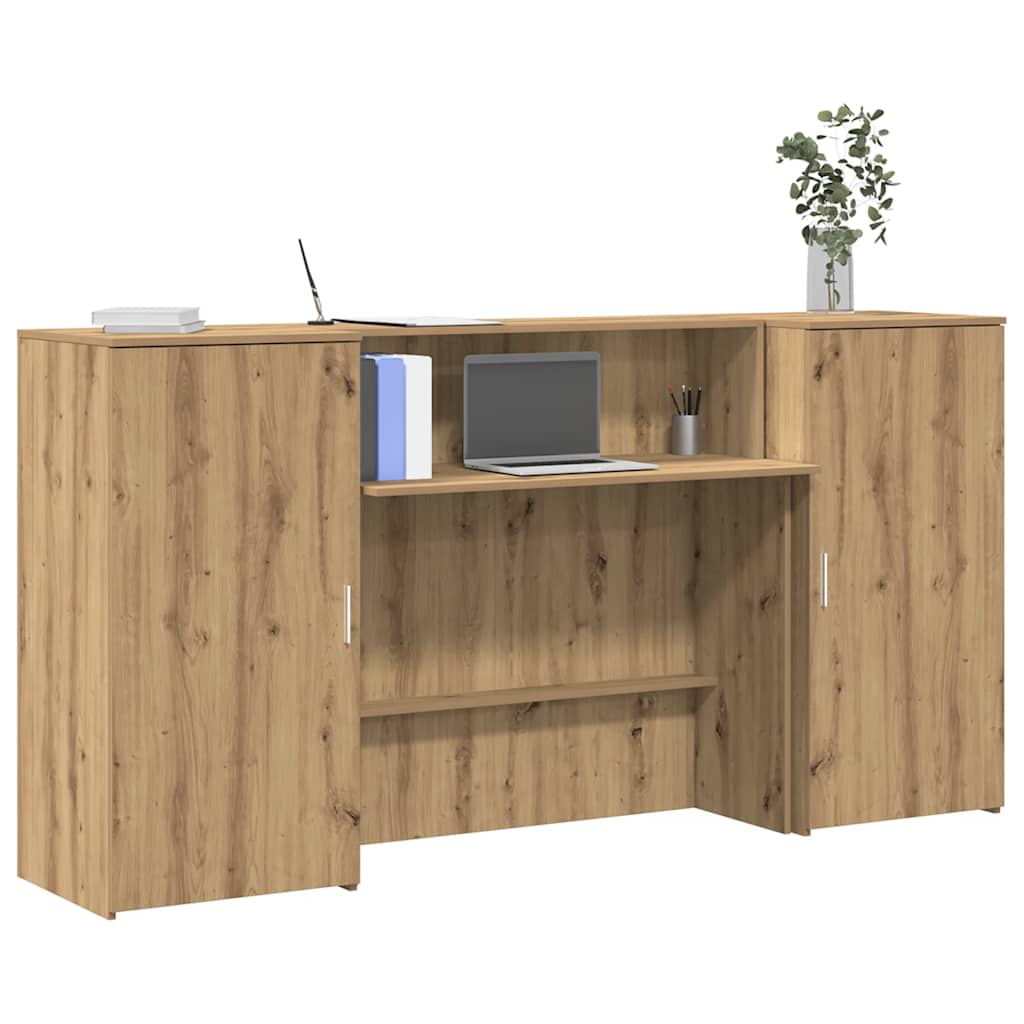 Reception Desk Artisan Oak 200x50x103.5 cm Engineered Wood